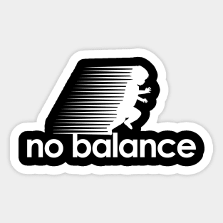 Baby No Balance White Logo Sticker